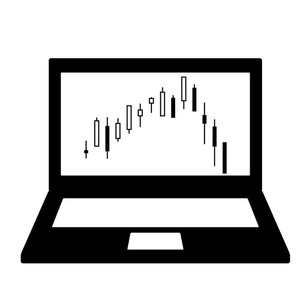 电脑/暴跌曲线图图片下载