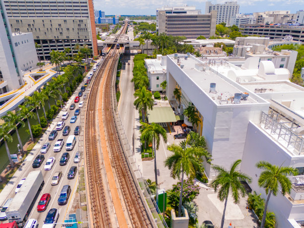 迈阿密地铁卫生区航拍照片2024。戴德县的医院图片下载