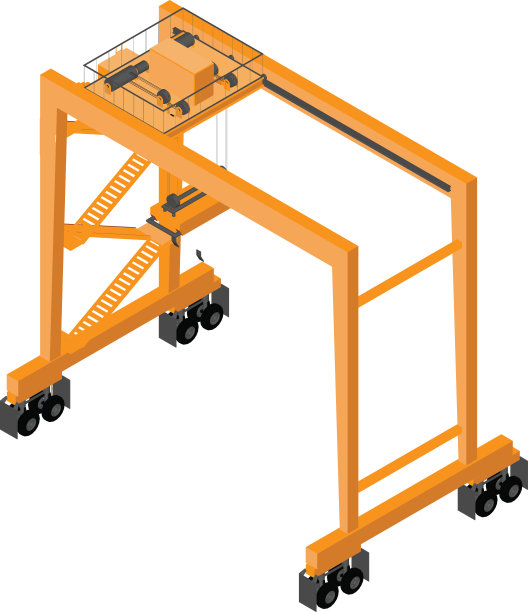 建筑起重机为建筑运输工具和物资。钢质起重机用于搬运各种各样的商品和货物。图片下载