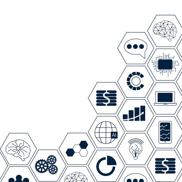 人工智能矢量图。现代网络大脑概念。机器学习和神经网络。人工智能信息图表横幅。带有图标的AI卡片。图片下载