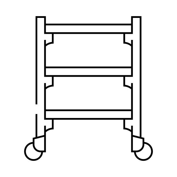 仓库货架车库工具线图标矢量插图图片下载