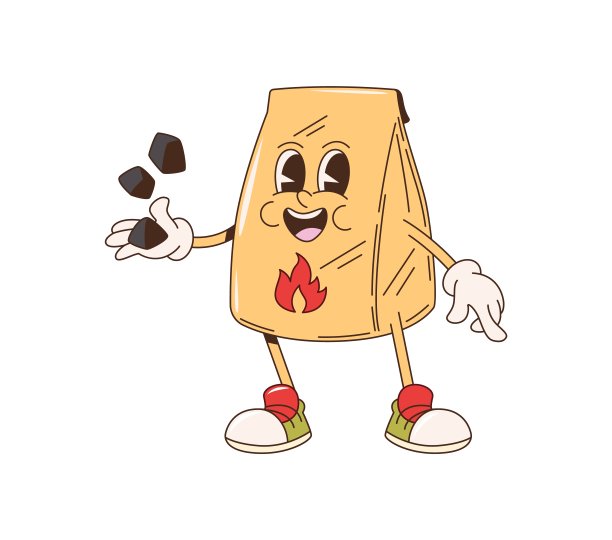 木炭袋烧烤烧烤卡通groovy字符图片下载