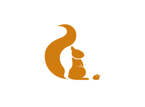 创意松鼠标志矢量股票插图图片下载