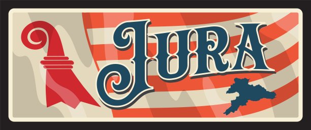 瑞士汝拉州锡牌，旅游牌图片下载