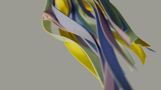 充满活力的彩色移动丝带形状的抽象背景图片下载