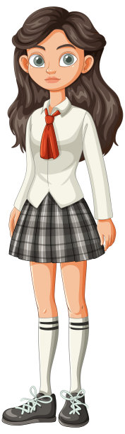 穿着校服站着的学生图片下载