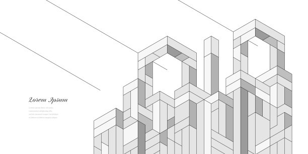 抽象的建筑线条。几何建筑背景。技术建设。体系结构的概念。图片下载