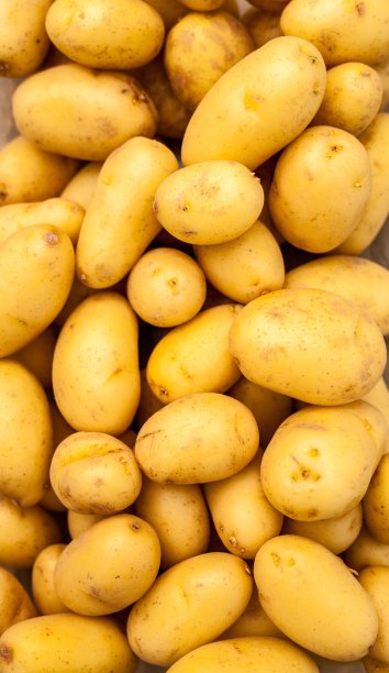 全画幅的生土豆在市场上出售图片下载