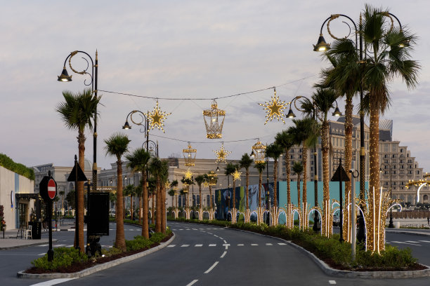 卢塞尔冬季仙境在Al Maha岛，卡塔尔卢塞尔。图片下载