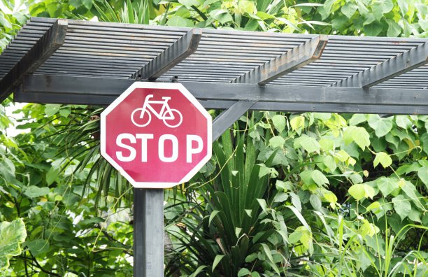 指示自行车停车的标志图片下载