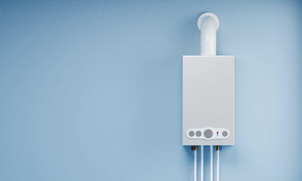 带有电子控制面板的家用燃气锅炉图片下载