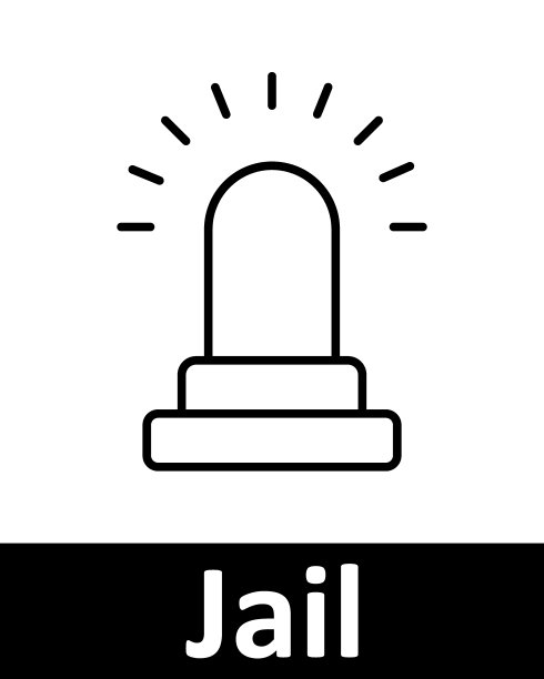 监狱图标设置。文档，蝙蝠，星号，标签，单元格，电视，图表，徽章，警报器，行李箱，网格。米色背景上的线条图标图片下载