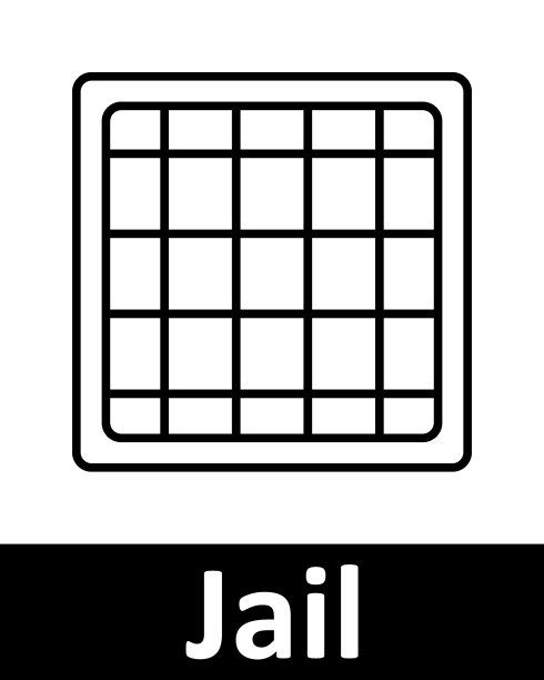 监狱图标设置。文档，蝙蝠，星号，标签，单元格，电视，图表，徽章，警报器，行李箱，网格。米色背景上的线条图标图片下载