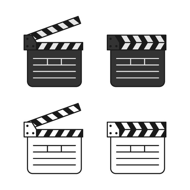 带有颜色和线条的电影板图片下载