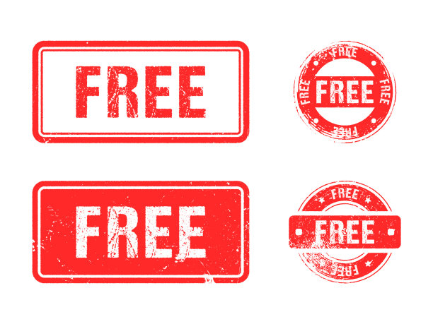 垃圾免费橡皮图章图标集矢量设计。图片下载