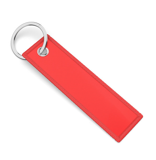 刺绣钥匙标签钥匙链和行李标签空白模板。图片下载