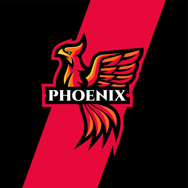 矢量插图凤凰电子运动和运动风格图片下载