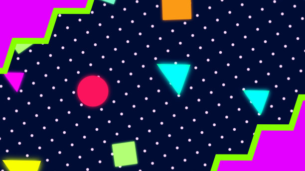 复古风格的90年代设计复古之字形框架背景。图片下载