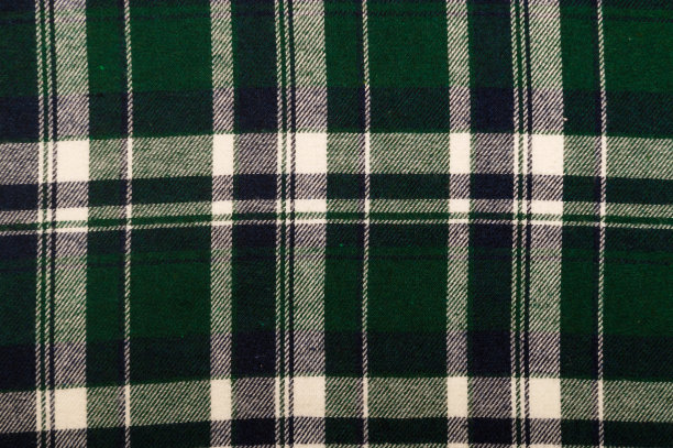 绿色格子织物。绿色和白色的格子背景。图片下载