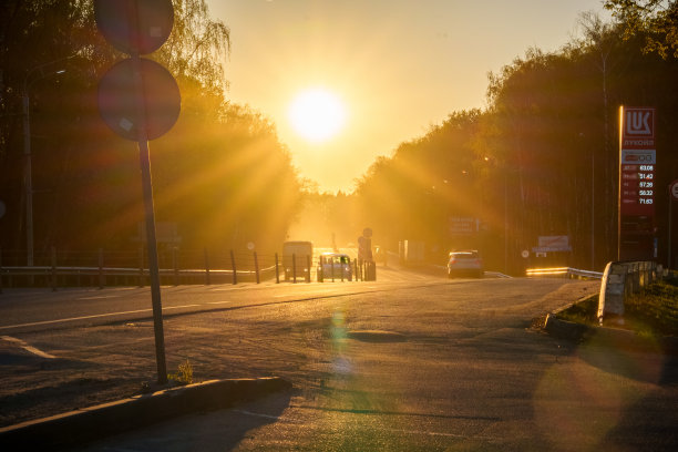阳光下的路图片下载