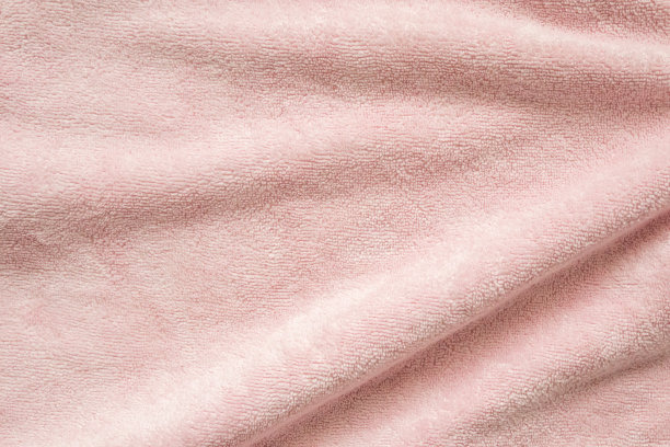 粉红色蓬松的毛巾织物纹理柔软的背景图片下载