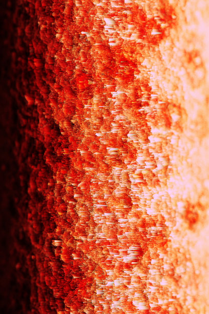 锈红色的云状抽象纹理在剧烈振动的同时旋转。图片下载