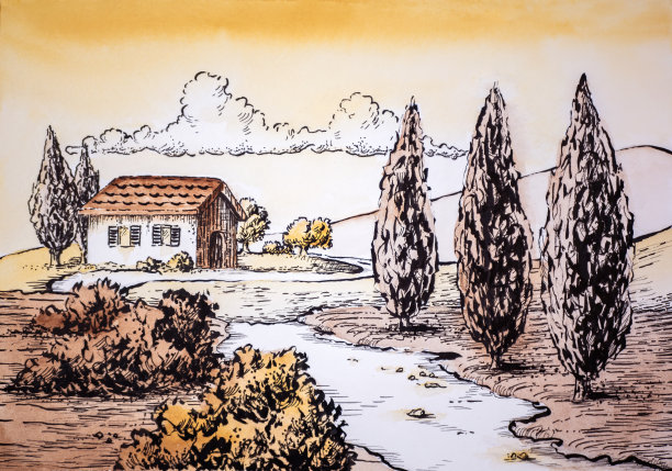 地中海乡村景观图片下载