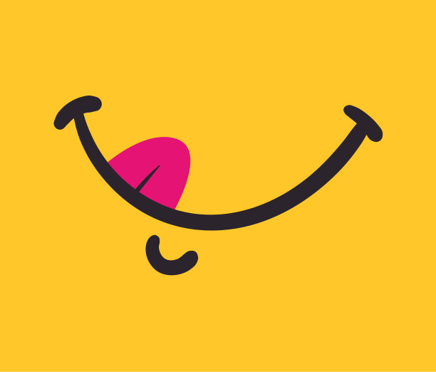 美味的嘴与舌头孤立的概念。矢量图形设计元素插图图片下载