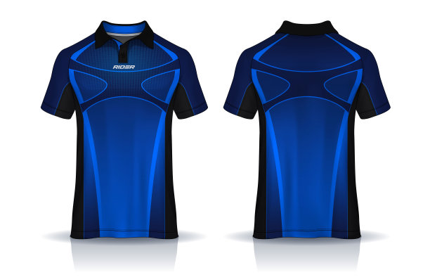 t恤polo样板设计。统一的前后视图。图片下载