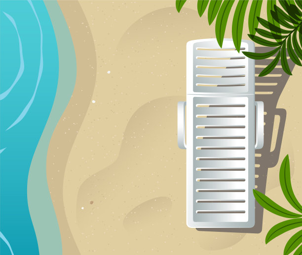 从上空俯瞰空荡荡的海滩图片下载