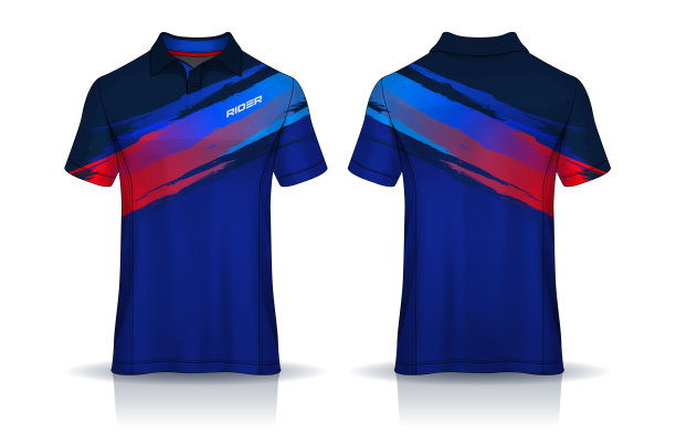 t恤polo样板设计。统一的前后视图。图片下载