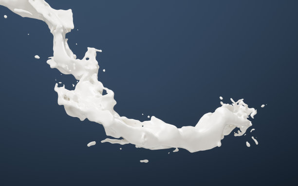 流动的流体与飞溅形状背景，3d渲染。图片下载