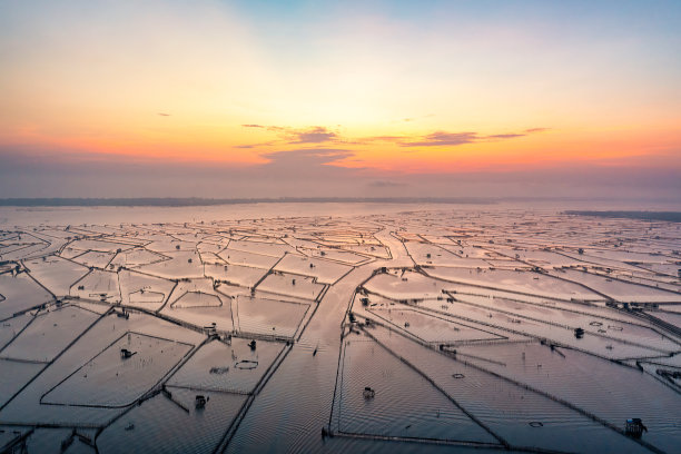 鸟瞰Chuon泻湖，顺化，越南图片下载