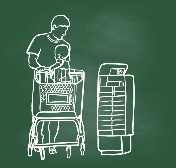 GroceryShopppingBaby&DaddyChalkboard图片下载
