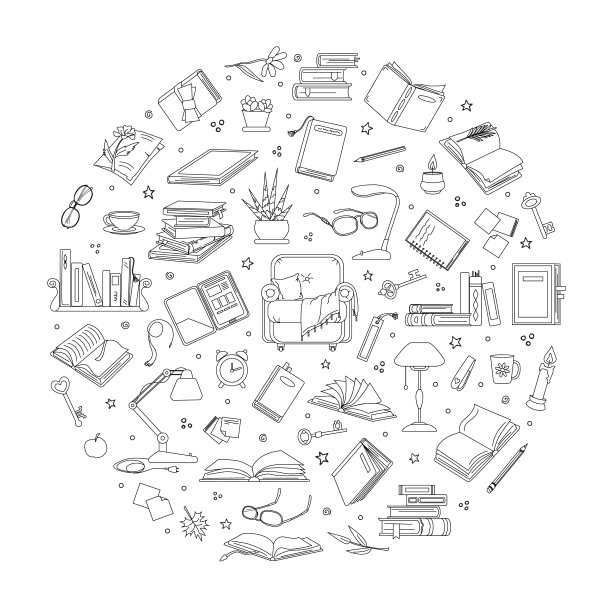 圆形作文中阅读主题的对象图片下载