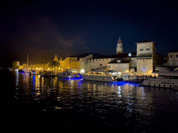 夜晚的码头图片下载