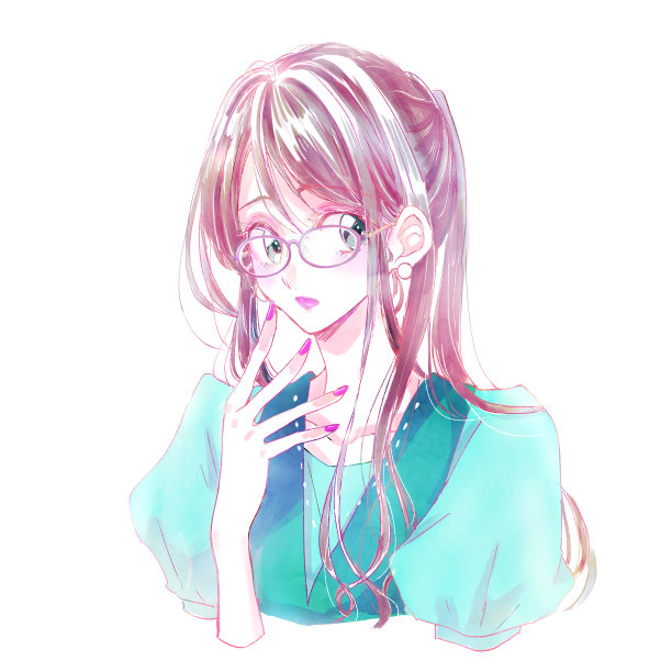 一个戴眼镜扎马尾的女人图片下载