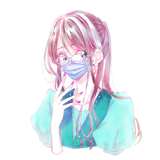 一个戴眼镜扎马尾的女人图片下载