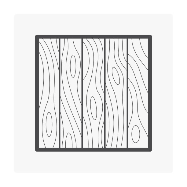 木地板矢量图标在顶视图，建筑材料的房屋建筑。图片下载