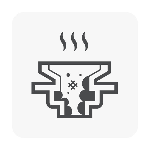 排水设备堵塞问题矢量图标。图片下载