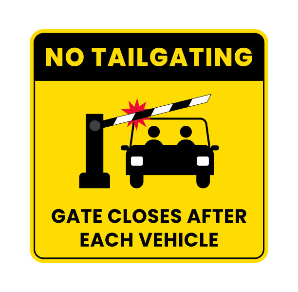 没有尾随标志，每辆车后大门关闭，警告标志，矢量图片下载