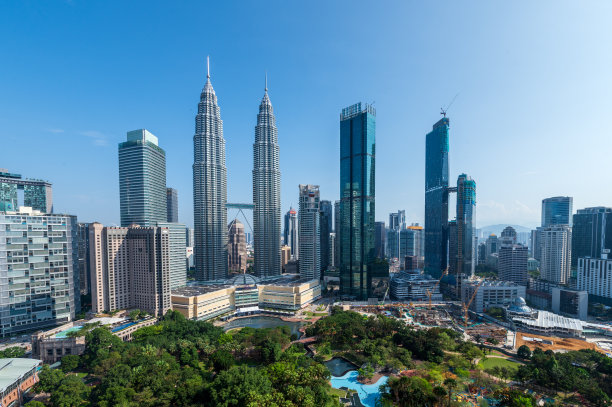 吉隆坡KLCC公园马来西亚双子星塔图片下载