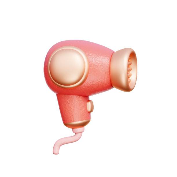 采购产品吹风机，美容化妆品，化妆品和护肤品，3D渲染。图片下载