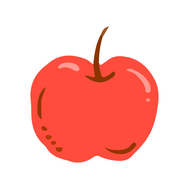 苹果水果图标孤立的白色背景图片下载