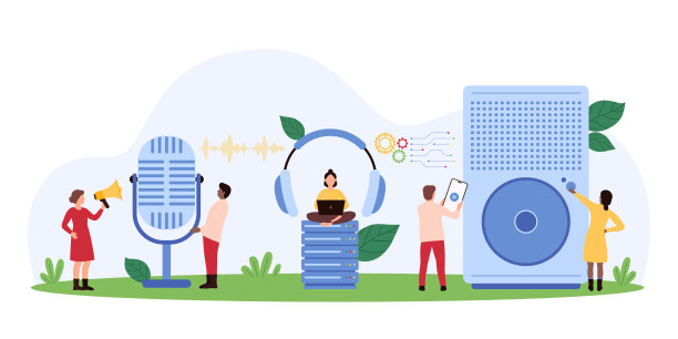 小人参与录音的概念图片下载