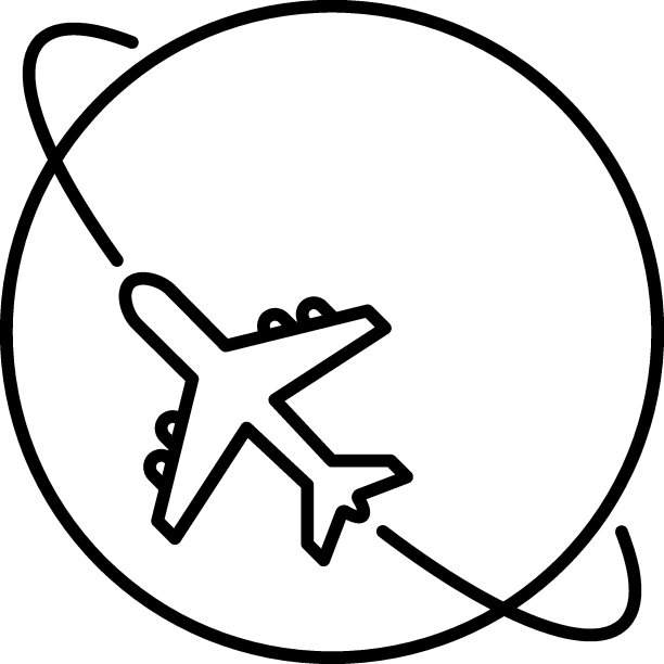 飞机环游世界。全球航运图标图片下载