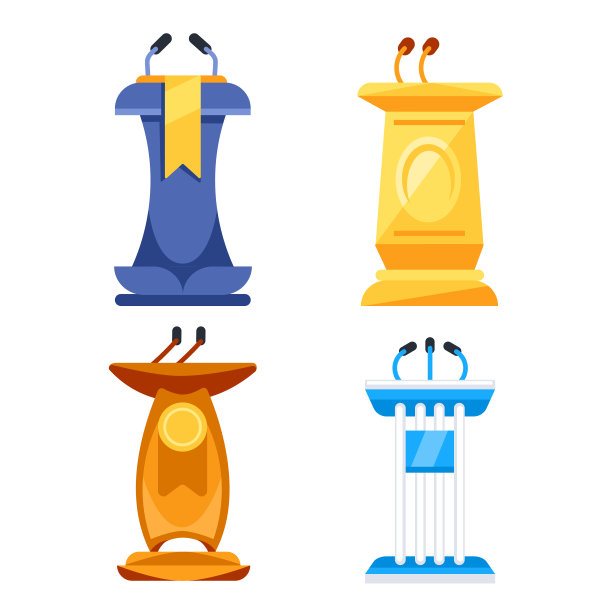 讲台上的法庭。辩论讲台讲台上有麦克风图片下载