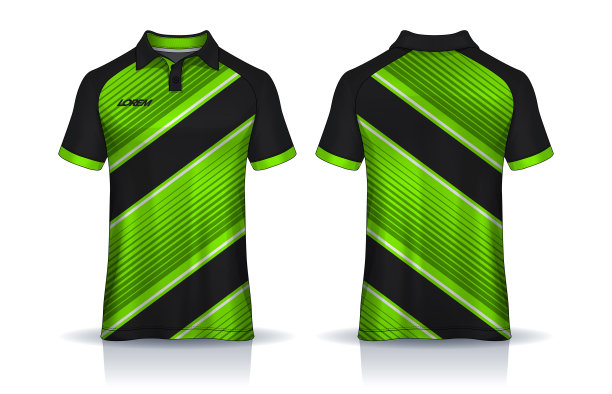 t恤polo样板设计。统一的前后视图。图片下载