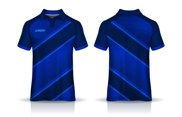 t恤polo样板设计。统一的前后视图。图片下载