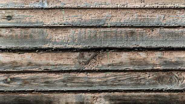木板棕色与旧剥落油漆，水平全框架顶视图。背景纹理照片图片下载